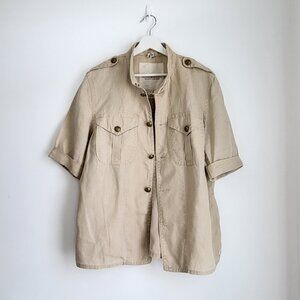 Denim & Supply Ralph Lauren Linen Safari Shirt Jacket I M